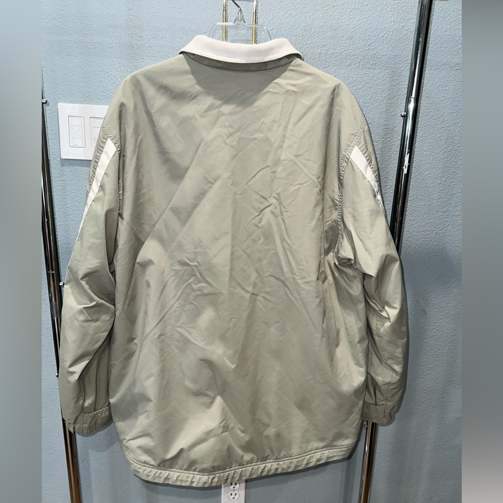 Vtg Retro‎ NIKE Fleece Lined Colorblock Jacket Beige/White Men's Sz Medium - Picture 2 of 3